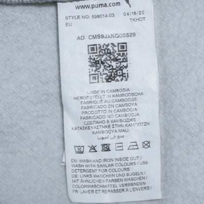 Puma Men's Grey Small Pullover Hoodie Logo Graphic Sportswear