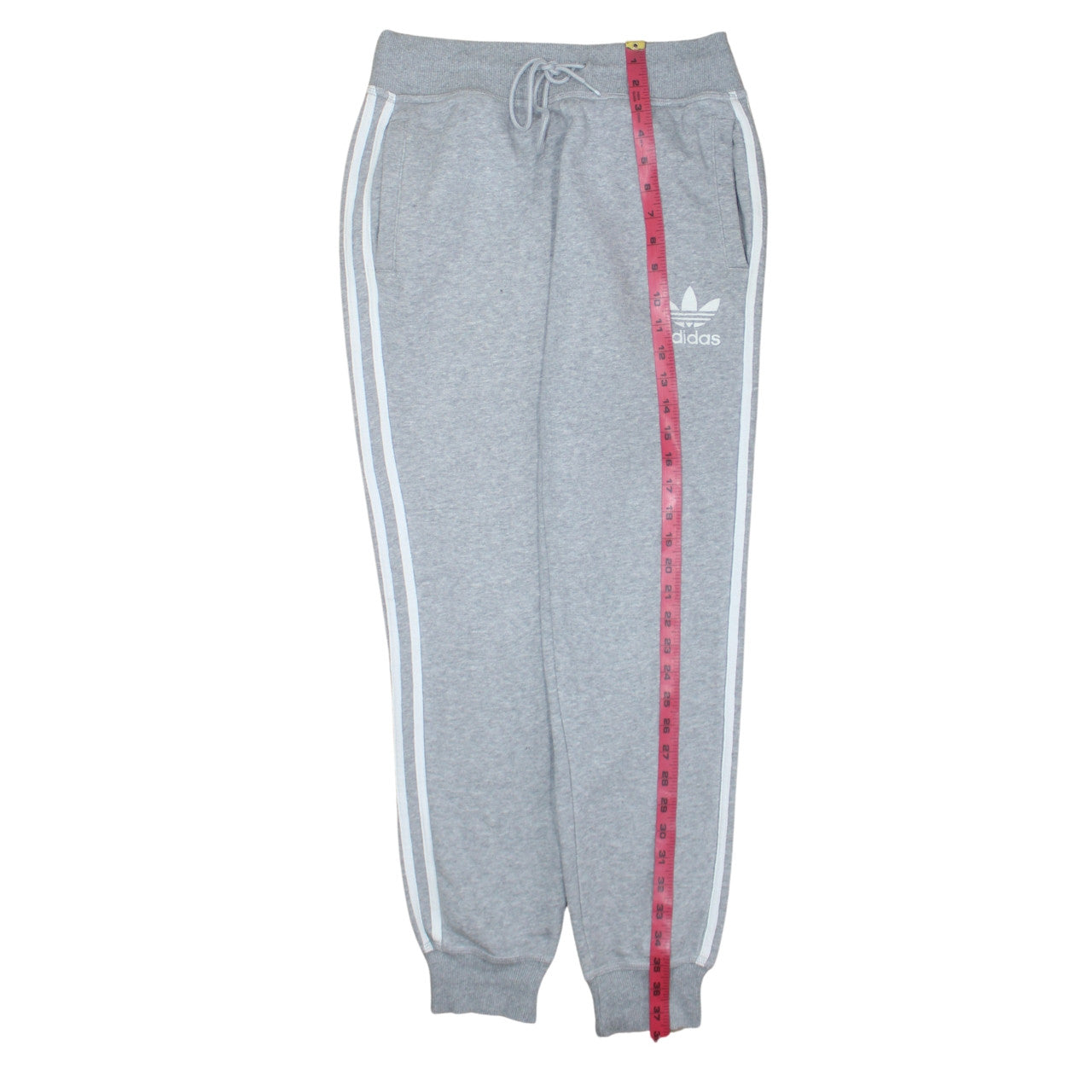 adidas Womens Grey Jogger Sweatpants Size 10 Elastic Waist Comfort Fit