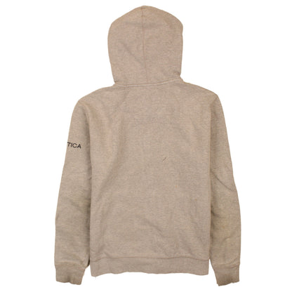 Nautica Men’s Beige Full Zip Hoodie XS Classic Logo Sweatshirt