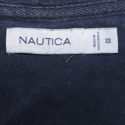 Nautica Men’s Beige Full Zip Hoodie XS Classic Logo Sweatshirt
