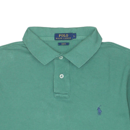 Ralph Lauren Men's Green Slim Fit Polo Shirt L Classic Cotton