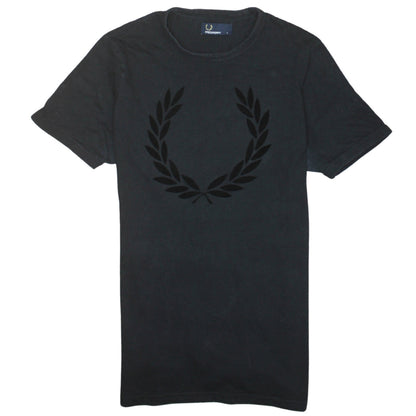 Fred Perry Men's Black Small Crew Neck Cotton Logo T-Shirt