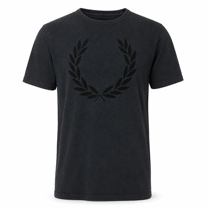 Fred Perry Men's Black Small Crew Neck Cotton Logo T-Shirt