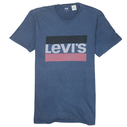 Levi's Men's Blue Regular Fit Logo Cotton T-Shirt M