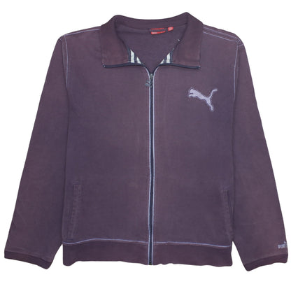 Puma Men's Purple Full Zip Sweatshirt Size L Regular Fit Collared