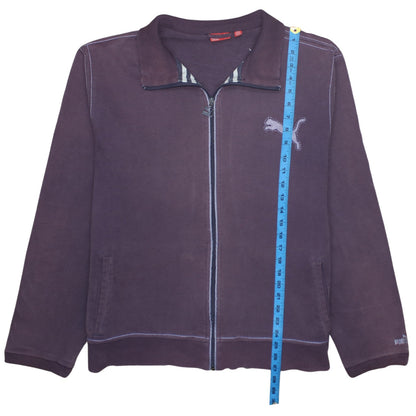 Puma Men's Purple Full Zip Sweatshirt Size L Regular Fit Collared