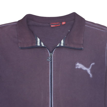 Puma Men's Purple Full Zip Sweatshirt Size L Regular Fit Collared