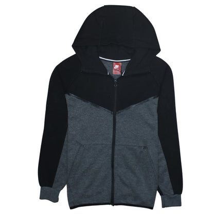 Nike Men Black Grey Full Zip Hoodie S Sportswear