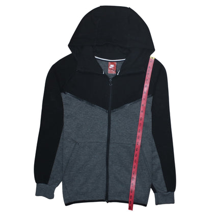 Nike Men Black Grey Full Zip Hoodie S Sportswear