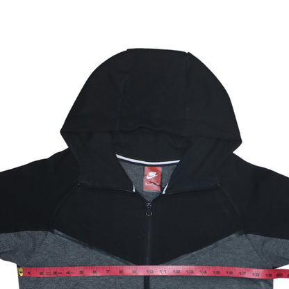 Nike Men Black Grey Full Zip Hoodie S Sportswear