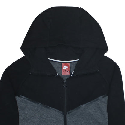 Nike Men Black Grey Full Zip Hoodie S Sportswear