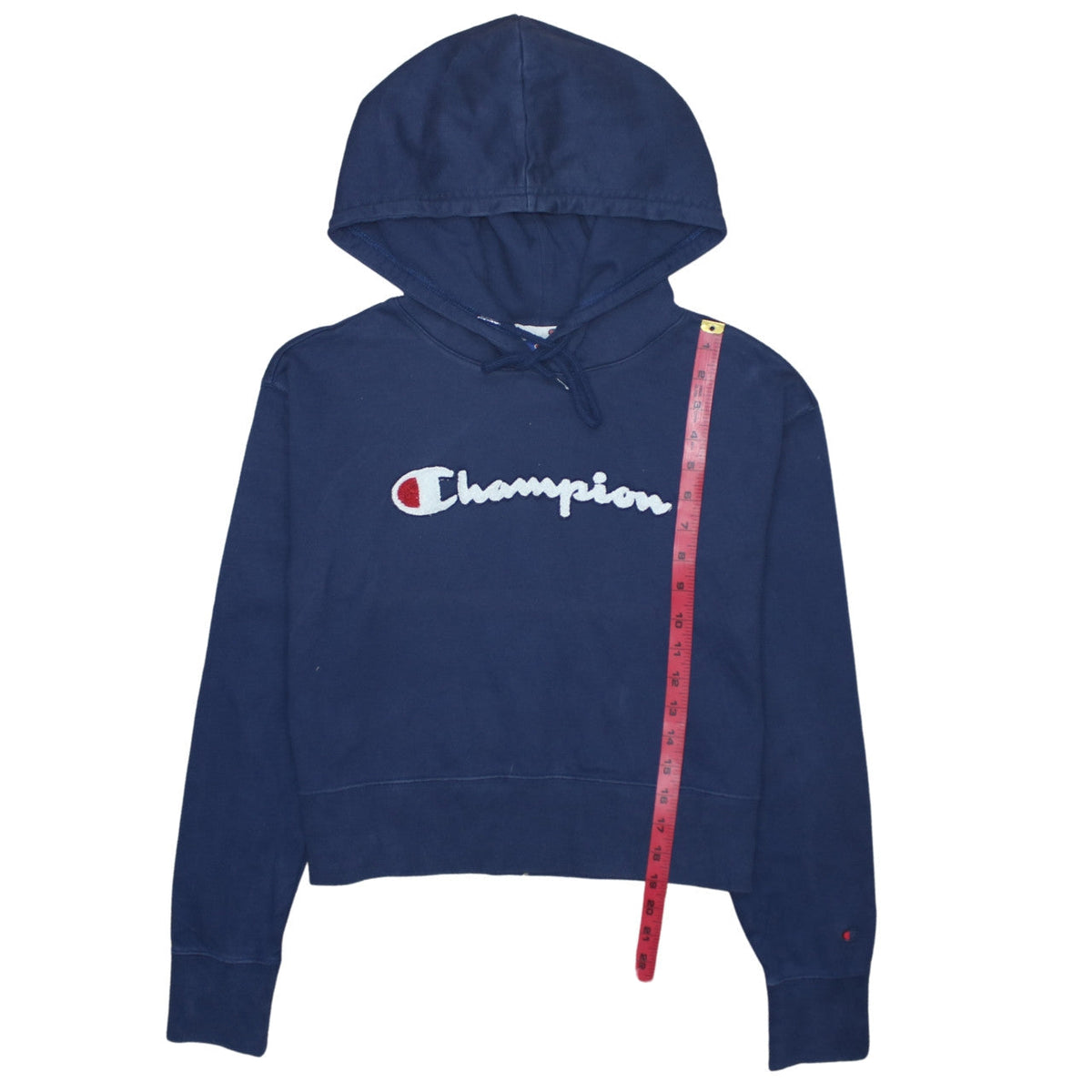 Champion Women's Navy Blue Pullover Hoodie Medium Cotton Logo