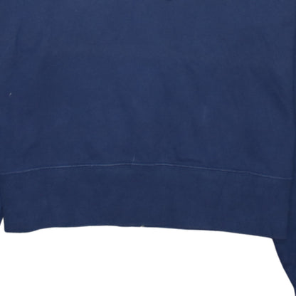 Champion Women's Navy Blue Pullover Hoodie Medium Cotton Logo