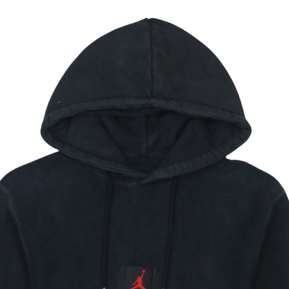 Jordan Men's Black Pullover Hoodie M Embroidered Graphic Cotton