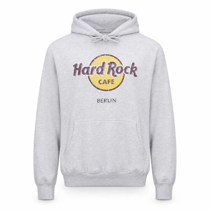 Hard Rock Cafe Berlin Grey Pullover Hoodie Unisex Small Music Logo