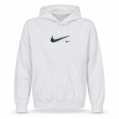 Nike Men’s White Pullover Hoodie S Logo Graphic Print Sportswear