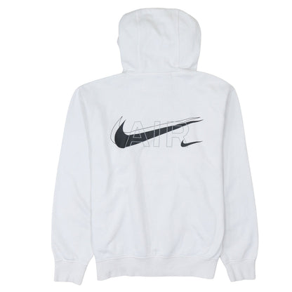 Nike Men’s White Pullover Hoodie S Logo Graphic Print Sportswear