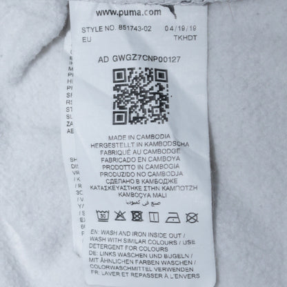 Puma Mens White Pullover Hoodie Small Logo Sportswear