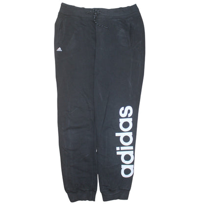 Adidas Women's Black Joggers L Climalite Tapered Fleece Sportswear