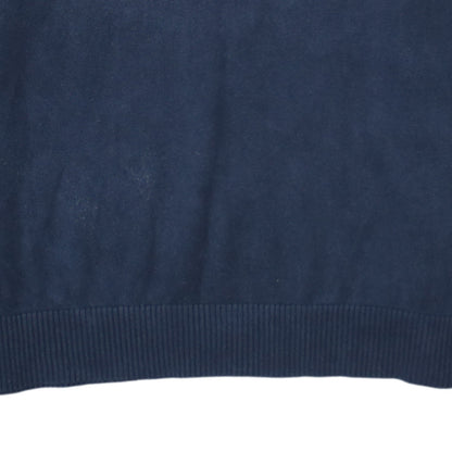 Tommy Hilfiger Men's Blue V-Neck Cotton Jumper Size L