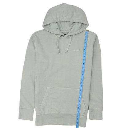 Hollister Men's Green Pullover Hoodie Small Logo Cotton Blend