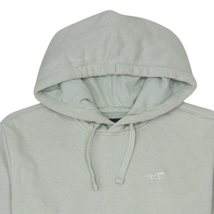 Hollister Men's Green Pullover Hoodie Small Logo Cotton Blend