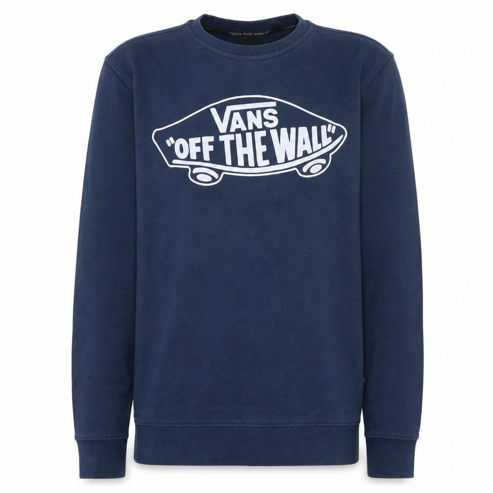 Vans Men Blue XS Crew Neck Graphic Sweatshirt Pullover
