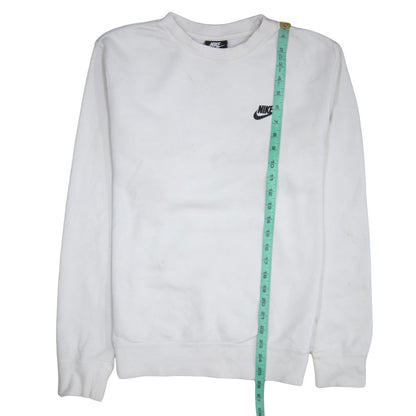 Nike Men's White XS Pullover Crew Neck Logo Sweatshirt