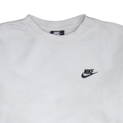 Nike Men's White XS Pullover Crew Neck Logo Sweatshirt