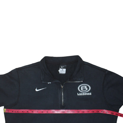 Nike Men's Black 1/4 Zip Fleece Lacrosse Sweatshirt M