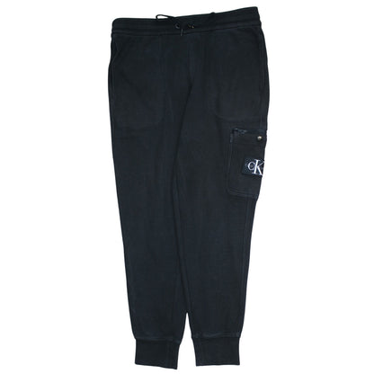 Calvin Klein Mens Black Jogger Sweatpants M Drawstring Pockets