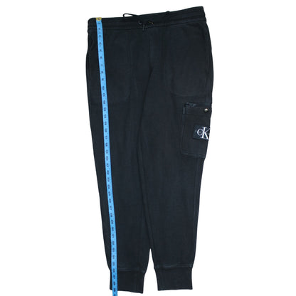 Calvin Klein Mens Black Jogger Sweatpants M Drawstring Pockets