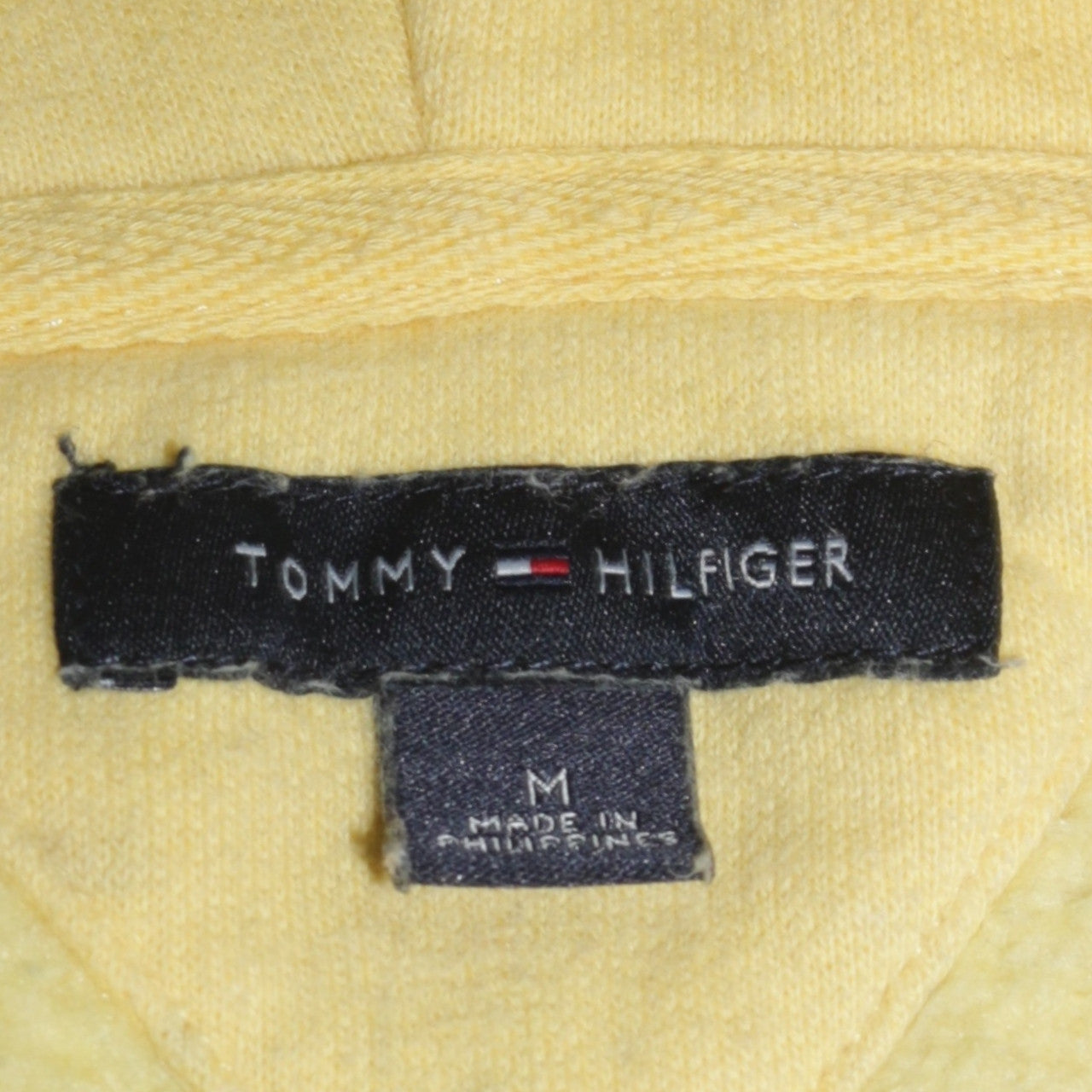 Tommy Hilfiger Women's Yellow Full Zip Hoodie Size M Cotton Blend