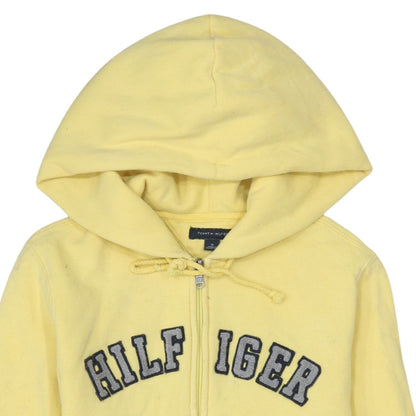 Tommy Hilfiger Women's Yellow Full Zip Hoodie Size M Cotton Blend