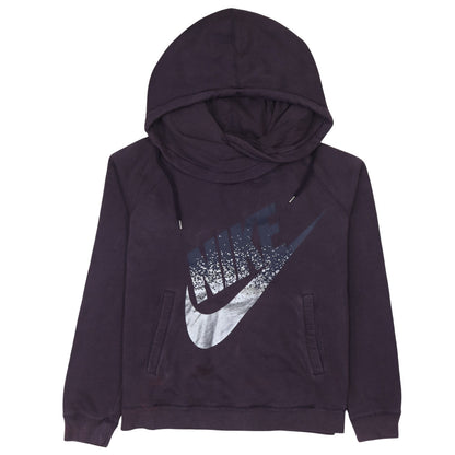 Nike Womens Purple Pullover Hoodie Size M Graphic Print Sweatshirt