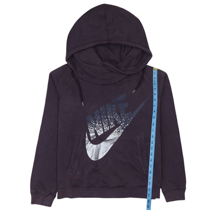 Nike Womens Purple Pullover Hoodie Size M Graphic Print Sweatshirt