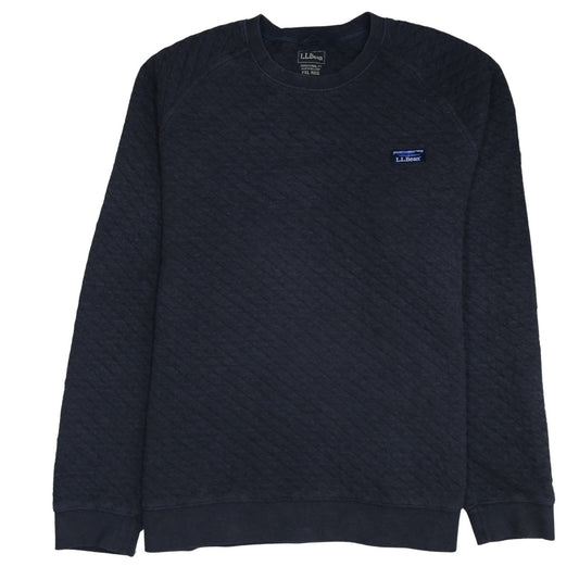 L.L.Bean Mens Blue 2XL Traditional Fit Quilted Crew Neck Sweatshirt