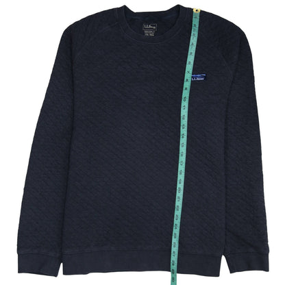 L.L.Bean Mens Blue 2XL Traditional Fit Quilted Crew Neck Sweatshirt