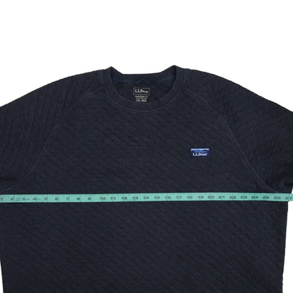 L.L.Bean Mens Blue 2XL Traditional Fit Quilted Crew Neck Sweatshirt