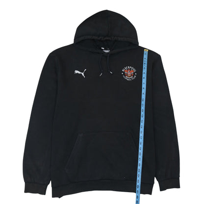 Puma Men's Black 2XL Pullover Hoodie Blackpool FC Embroidered Sportswear