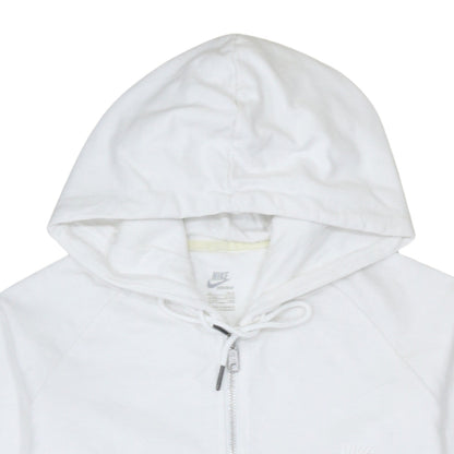 Nike Women White Full Zip Hoodie Sweatshirt Size 16/18 XL Sportswear