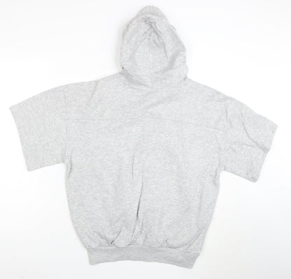 Umbro Womens Grey Full Zip Short Sleeve Hoodie Size S