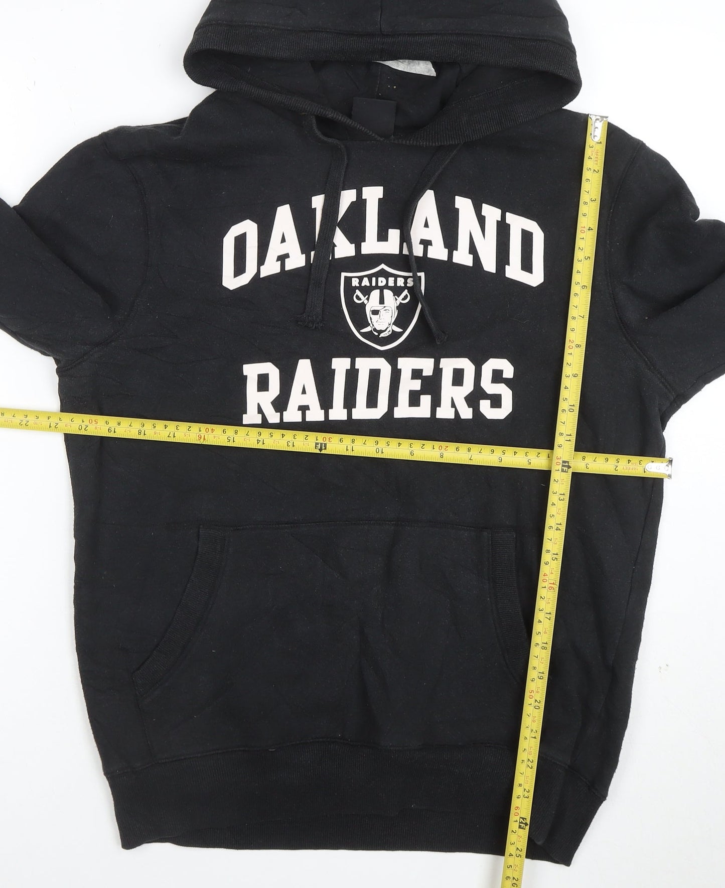 Team Apparel Raiders Men's Black Pullover Hoodie Size M