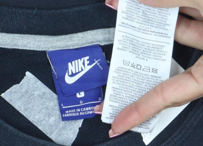 Nike Men's Black Small Crew Neck Pullover Sweatshirt