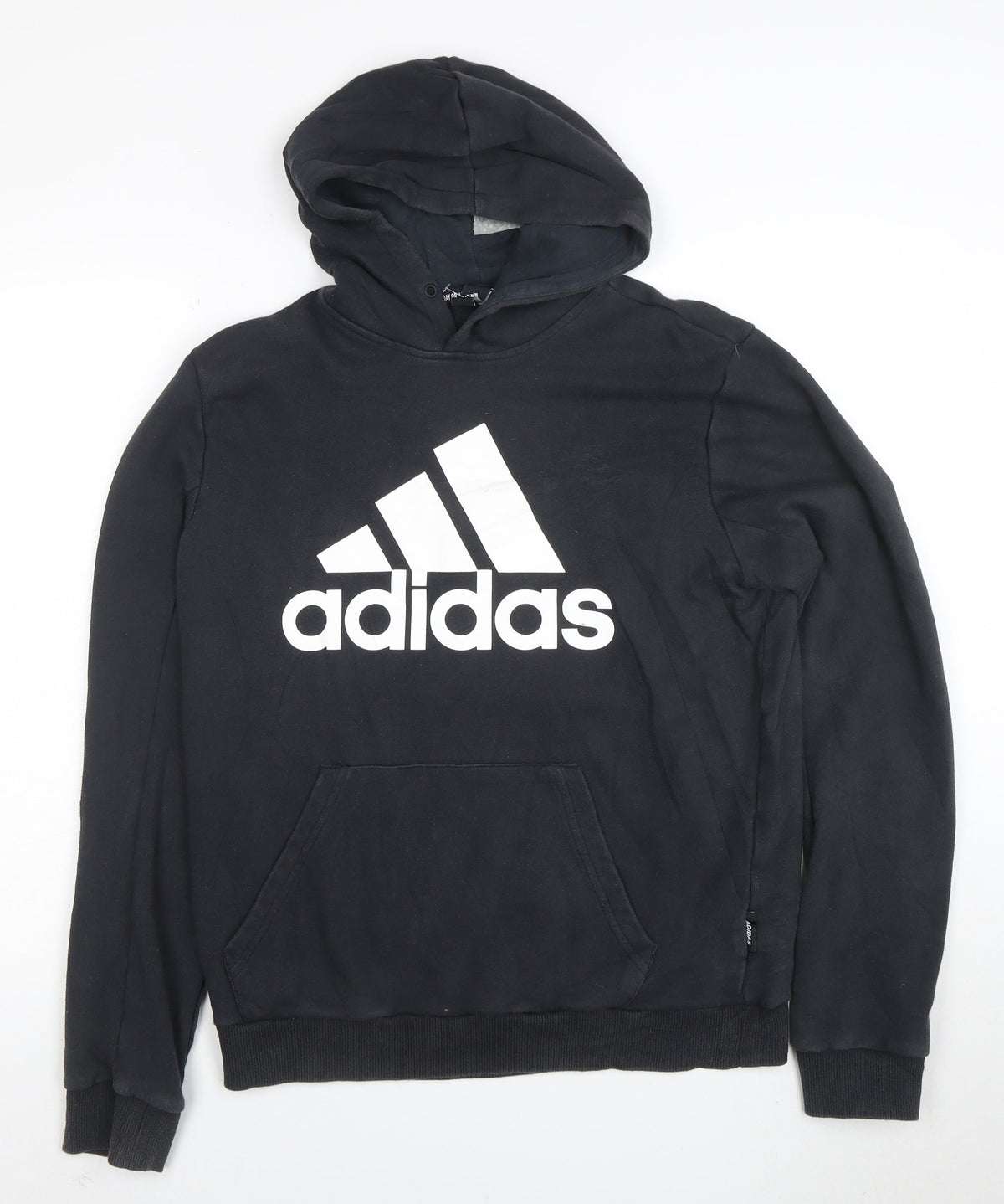 Adidas Men's Black Pullover Hoodie Fleece Medium Regular Fit