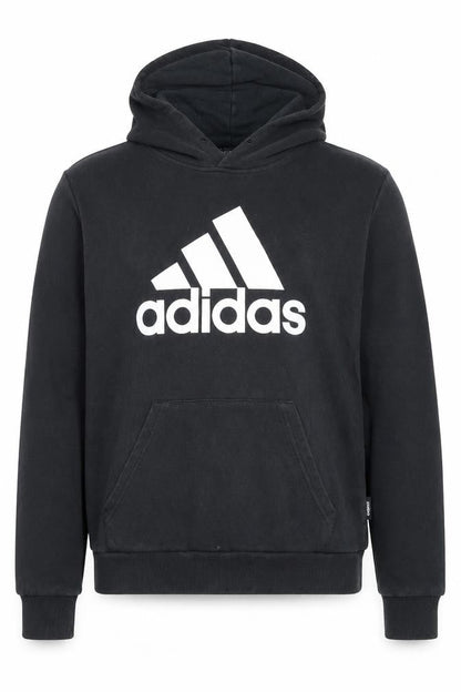 Adidas Men's Black Pullover Hoodie Fleece Medium Regular Fit