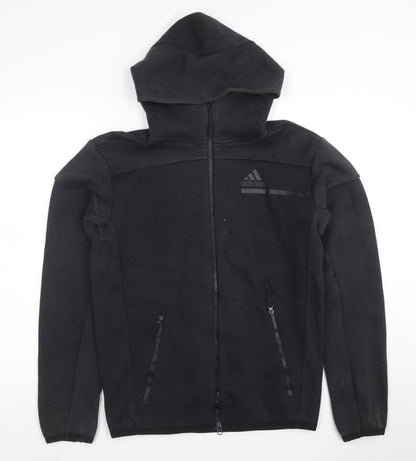 adidas Men's Black Full Zip Hoodie Size S Regular Fit Sportswear