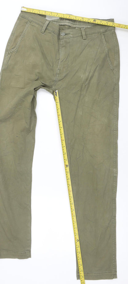 Levi's Men's Green XX Chino Trousers W32 L32 Regular Fit