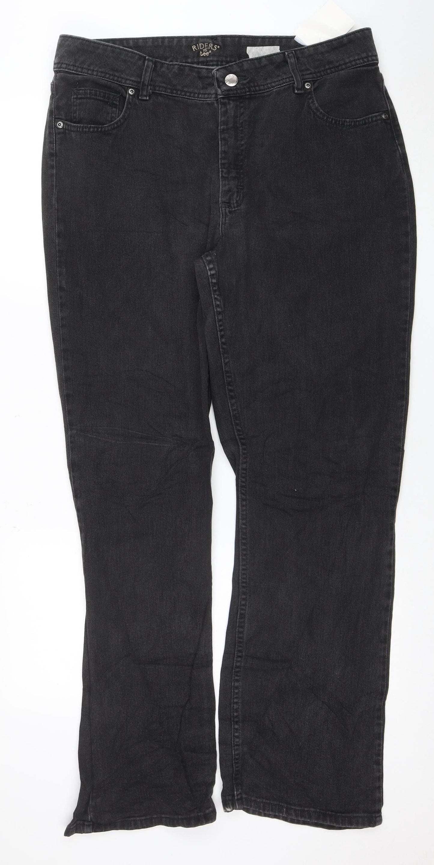 Lee Riders Women's Black Straight Jeans Size 18 Regular Fit
