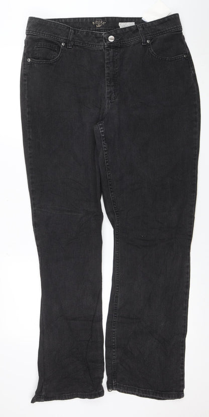 Lee Riders Women's Black Straight Jeans Size 18 Regular Fit